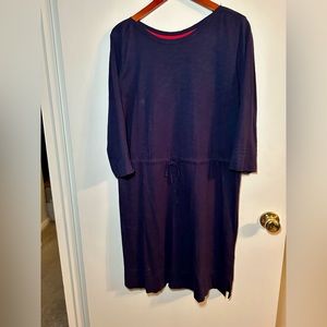 Merona navy blue drawstring waist dress XXL